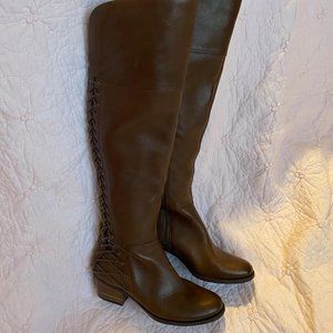 New Vince Camuto Bolina Riding Boots Brn Leather 8